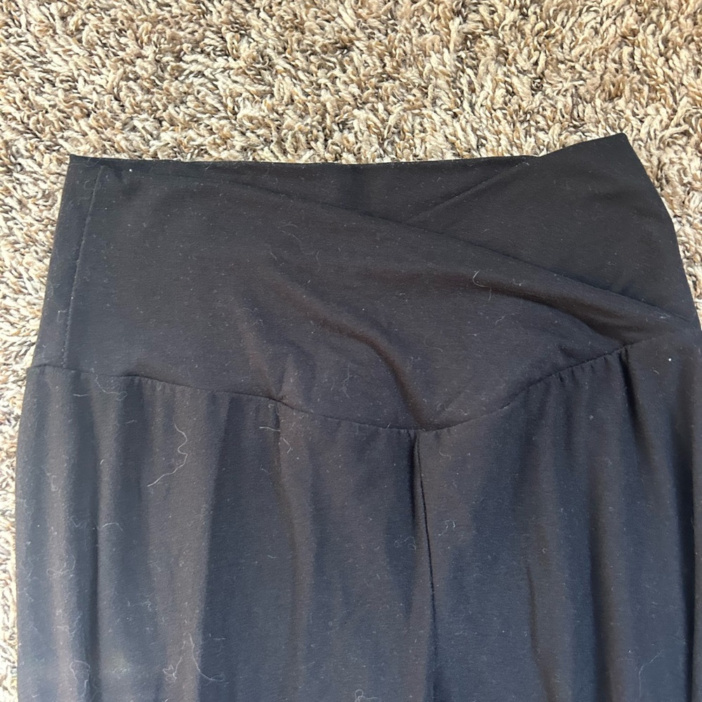 Black Skirt with Asymmetrical Waistband